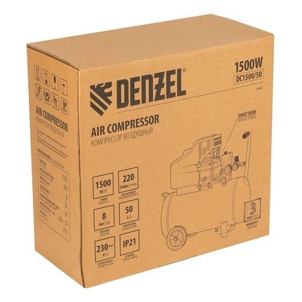 Воздушный компрессор Denzel DC1500/50 Воздушный компрессор Denzel DC1500/50