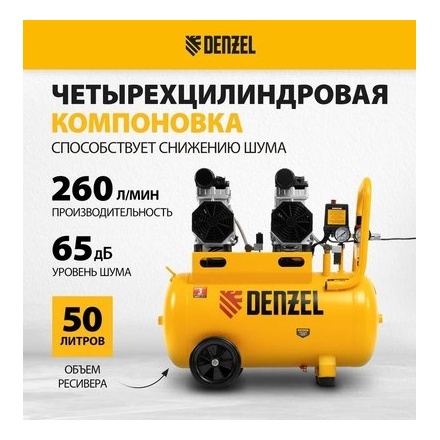 Воздушный компрессор Denzel Безмаслянный DLS 1500/50 Воздушный компрессор Denzel Безмаслянный DLS 1500/50