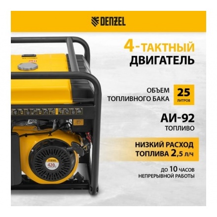Бензиновый генератор Denzel PS 80 E-3 Бензиновый генератор Denzel PS 80 E-3