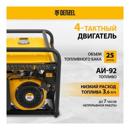 Бензиновый генератор Denzel PS 90 ED-3 Бензиновый генератор Denzel PS 90 ED-3