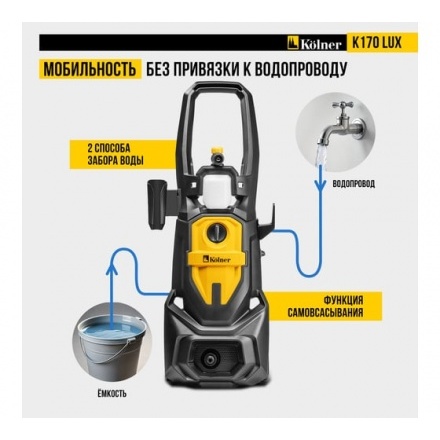 Мойка высокого давления Kolner K170 LUX Мойка высокого давления Kolner K170 LUX
