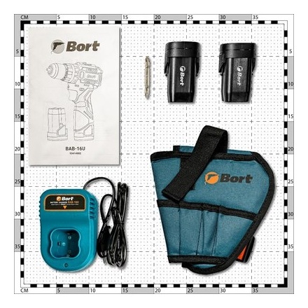 Аккумуляторная дрель-шуруповерт Bort BAB-16U 2x2А.ч Аккумуляторная дрель-шуруповерт Bort BAB-16U 2x2А.ч