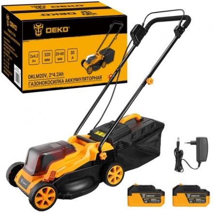 Газонокосилка аккумуляторная DEKO DKLM20V (2 аккумулятора) Газонокосилка аккумуляторная DEKO DKLM20V (2 аккумулятора)