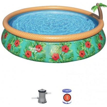 Бассейн надувной Bestway Paradise Palms 57416 (457x84, с фильтр-насосом) Бассейн надувной Bestway Paradise Palms 57416 (457x84, с фильтр-насосом)