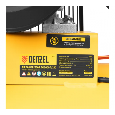Воздушный компрессор Denzel BCI3000-T/200 Воздушный компрессор Denzel BCI3000-T/200
