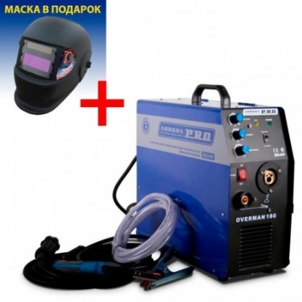 Полуавтомат сварочный AURORA Overman 180 + Маска AURORA A998F Black