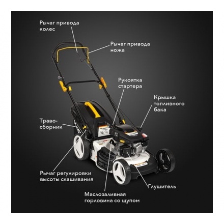 Газонокосилка бензиновая Kranz KR-460SP Газонокосилка бензиновая Kranz KR-460SP