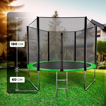 Батут GetActive Jump 10FT 312 см с внешней сеткой и лестницей Батут GetActive Jump 10FT 312 см с внешней сеткой и лестницей