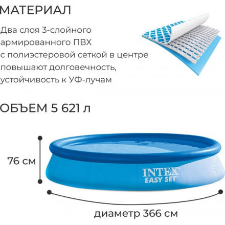 Надувной бассейн Intex Easy Set 28132NP (366x76) Надувной бассейн Intex Easy Set 28132NP (366x76)