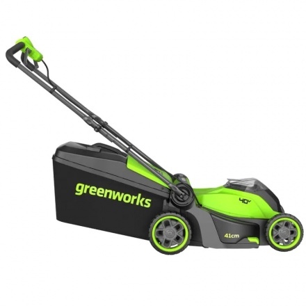 Газонокосилка аккумуляторная Greenworks GD40LM411 (2521007UB) Газонокосилка аккумуляторная Greenworks GD40LM411 (2521007UB)