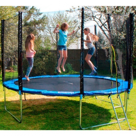 Батут HouseFit 10/305 см (синий) с сеткой и лестницей Батут HouseFit 10/305 см (синий) с сеткой и лестницей