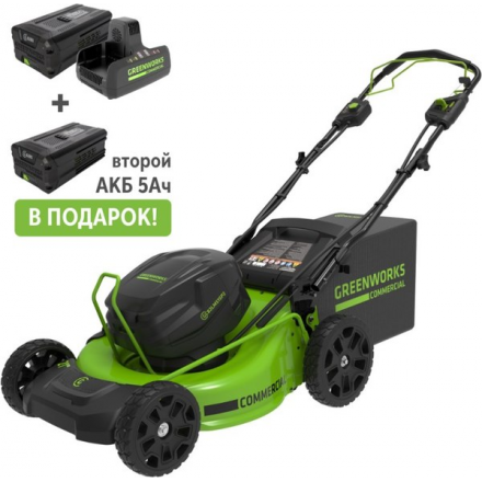 Газонокосилка аккумуляторная Greenworks GC82LM51SP2 (2515907COMBO)
