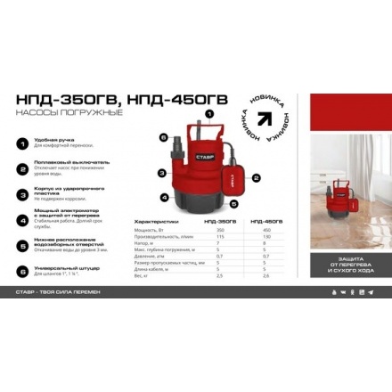 Дренажный насос Ставр НПД-450ГВ Дренажный насос Ставр НПД-450ГВ