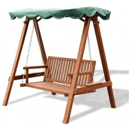 Качели садовые National Tree Company С тентом КД-1 / CNP-191 (зеленый)
