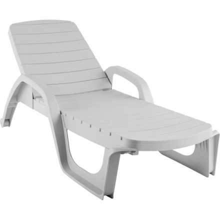 Шезлонг Ellastik Plast Прованс 190x70x32 (белый)