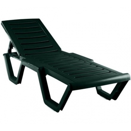 Шезлонг Ellastik Plast Атлант 184x62x33 (темно-зеленый)