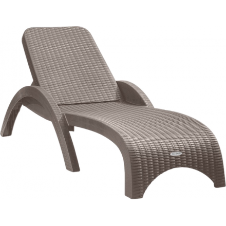 Шезлонг Ellastik Plast Rattan (серый)