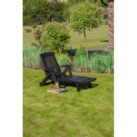 Складной шезлонг Ipae Progarden Zircone (антрацит) Складной шезлонг Ipae Progarden Zircone (антрацит)