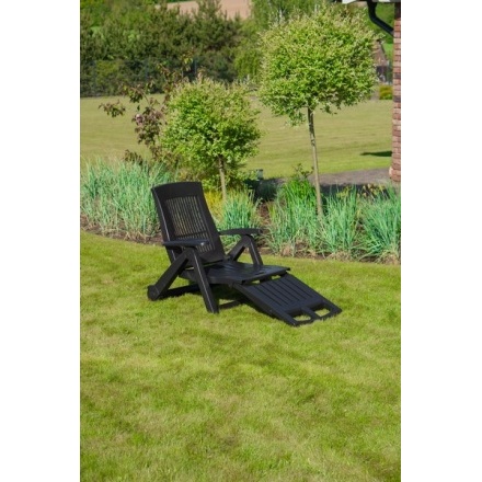 Складной шезлонг Ipae Progarden Zircone (антрацит) Складной шезлонг Ipae Progarden Zircone (антрацит)