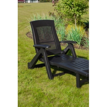 Складной шезлонг Ipae Progarden Zircone (антрацит) Складной шезлонг Ipae Progarden Zircone (антрацит)