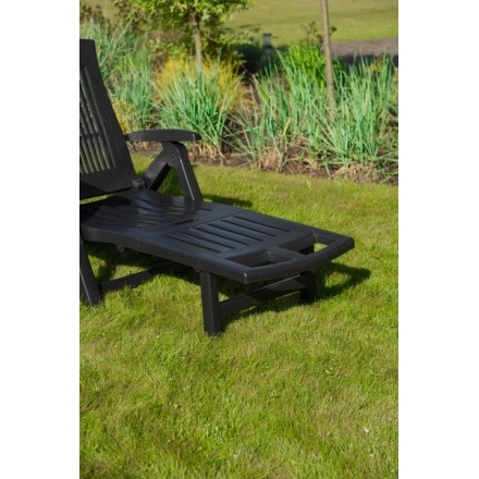 Складной шезлонг Ipae Progarden Zircone (антрацит) Складной шезлонг Ipae Progarden Zircone (антрацит)