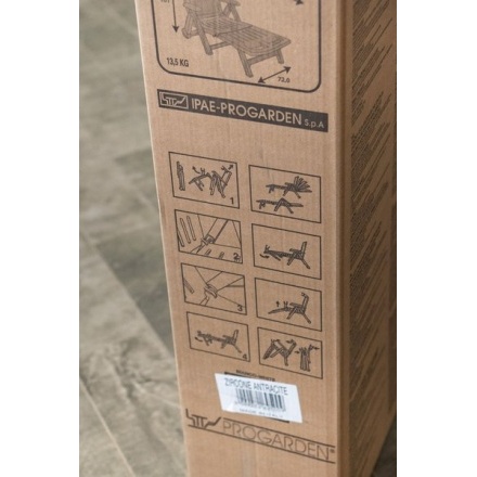 Складной шезлонг Ipae Progarden Zircone (антрацит) Складной шезлонг Ipae Progarden Zircone (антрацит)