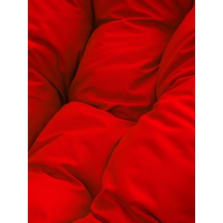 Кресло садовое M-Group Пончик 12320106 (белый ротанг/красная подушка) Кресло садовое M-Group Пончик 12320106 (белый ротанг/красная подушка)