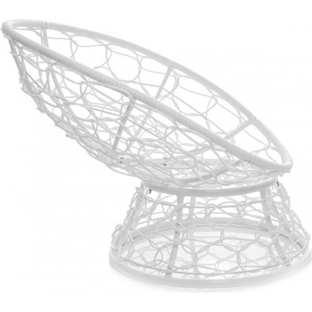 Кресло садовое M-Group Пончик 12320106 (белый ротанг/красная подушка) Кресло садовое M-Group Пончик 12320106 (белый ротанг/красная подушка)