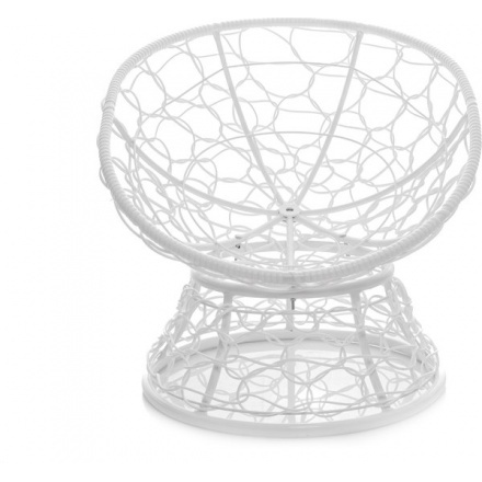 Кресло садовое M-Group Пончик 12320106 (белый ротанг/красная подушка) Кресло садовое M-Group Пончик 12320106 (белый ротанг/красная подушка)