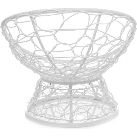 Кресло садовое M-Group Пончик 12320106 (белый ротанг/красная подушка) Кресло садовое M-Group Пончик 12320106 (белый ротанг/красная подушка)