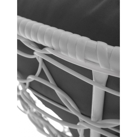 Кресло садовое M-Group Папасан мини 12070109 (белый ротанг/серая подушка) Кресло садовое M-Group Папасан мини 12070109 (белый ротанг/серая подушка)