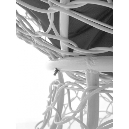 Кресло садовое M-Group Папасан мини 12070109 (белый ротанг/серая подушка) Кресло садовое M-Group Папасан мини 12070109 (белый ротанг/серая подушка)