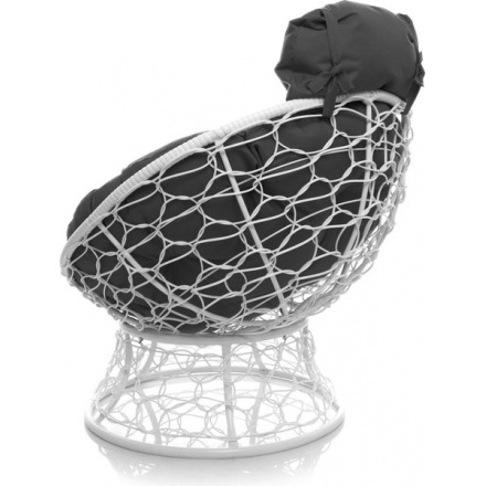 Кресло садовое M-Group Папасан мини 12070109 (белый ротанг/серая подушка) Кресло садовое M-Group Папасан мини 12070109 (белый ротанг/серая подушка)