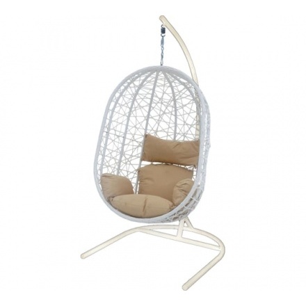 Кресло подвесное Garden Story Кокон XL D52-МТ002 (белый/бежевый)