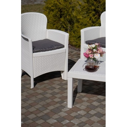 Комплект садовой мебели Ipae Progarden Jungle JUN06CBI (белый) Комплект садовой мебели Ipae Progarden Jungle JUN06CBI (белый)