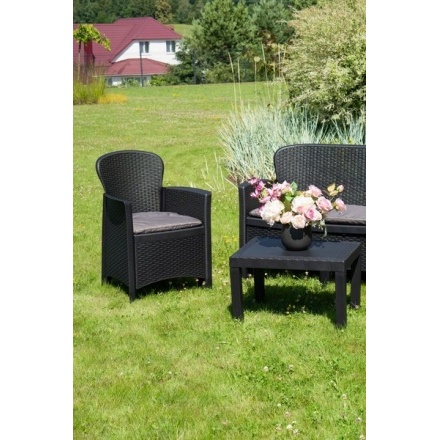 Комплект садовой мебели Ipae Progarden Jungle JUN06CAN (антрацит) Комплект садовой мебели Ipae Progarden Jungle JUN06CAN (антрацит)