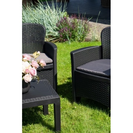 Комплект садовой мебели Ipae Progarden Jungle JUN06CAN (антрацит) Комплект садовой мебели Ipae Progarden Jungle JUN06CAN (антрацит)