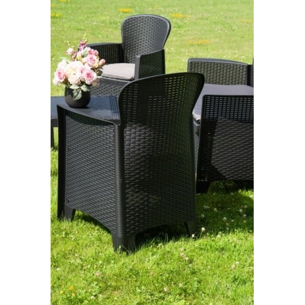 Комплект садовой мебели Ipae Progarden Jungle JUN06CAN (антрацит) Комплект садовой мебели Ipae Progarden Jungle JUN06CAN (антрацит)