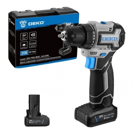 Аккумуляторная дрель-шуруповерт Deko Loner 20V PRO 085-1010
