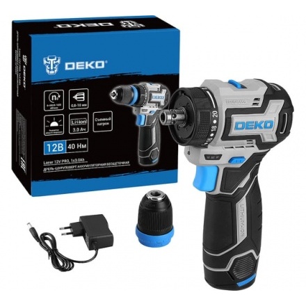 Аккумуляторная дрель-шуруповерт Deko Loner 12V PRO 085-1121