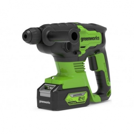 Перфоратор Greenworks GD24SDS2 бесщеточный 2Дж 24V 3803007UB (c АКБ 4Ач и ЗУ)