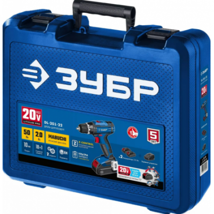 Аккумуляторная дрель-шуруповерт Зубр Профессионал DL-201-22 Аккумуляторная дрель-шуруповерт Зубр Профессионал DL-201-22