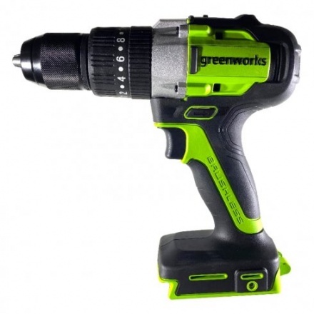 Аккумуляторная дрель-шуруповерт Greenworks GD24DD60 бесщеточная 24V 3704107 (без АКБ и ЗУ)