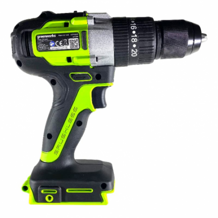 Аккумуляторная дрель-шуруповерт Greenworks GD24DD60 бесщеточная 24V 3704107 (без АКБ и ЗУ) Аккумуляторная дрель-шуруповерт Greenworks GD24DD60 бесщеточная 24V 3704107 (без АКБ и ЗУ)