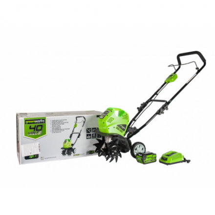 Мотокультиватор аккумуляторный Greenworks G40TLK4 (27087VB) Мотокультиватор аккумуляторный Greenworks G40TLK4 (27087VB)