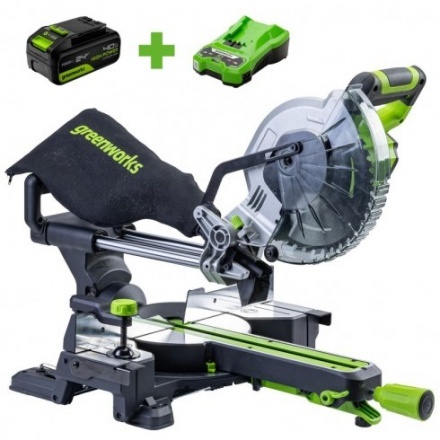 Пила торцовочная Greenworks GD24MS216 (1501707UB) Пила торцовочная Greenworks GD24MS216 (1501707UB)