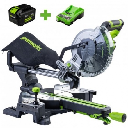 Пила торцовочная Greenworks GD24MS216 (1501707UH)