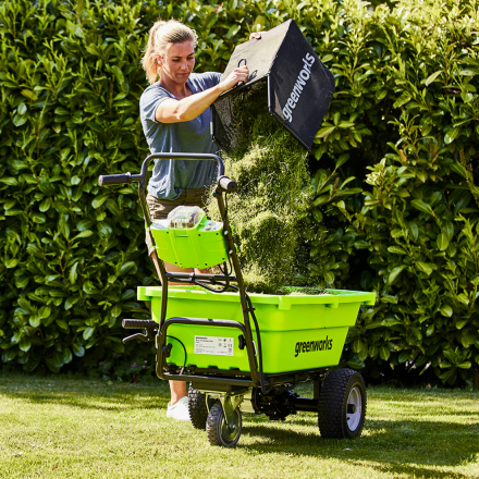 Тележка аккумуляторная садовая Greenworks G40GC 40В без АКБ и ЗУ (7400007) Тележка аккумуляторная садовая Greenworks G40GC 40В без АКБ и ЗУ (7400007)
