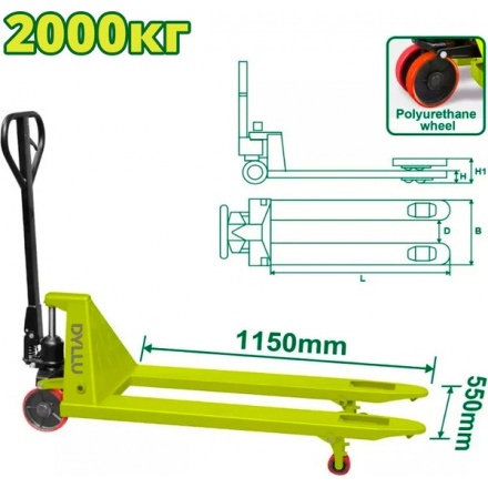 Тележка гидравлическая DYLLU DTNH1R20 Тележка гидравлическая DYLLU DTNH1R20