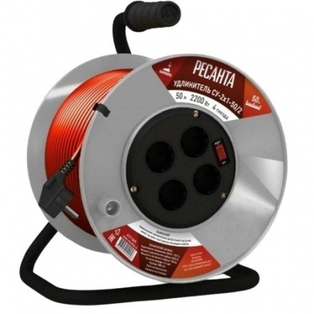 Удлинитель на катушке Ресанта СУ-2х1-50/2 Удлинитель на катушке Ресанта СУ-2х1-50/2